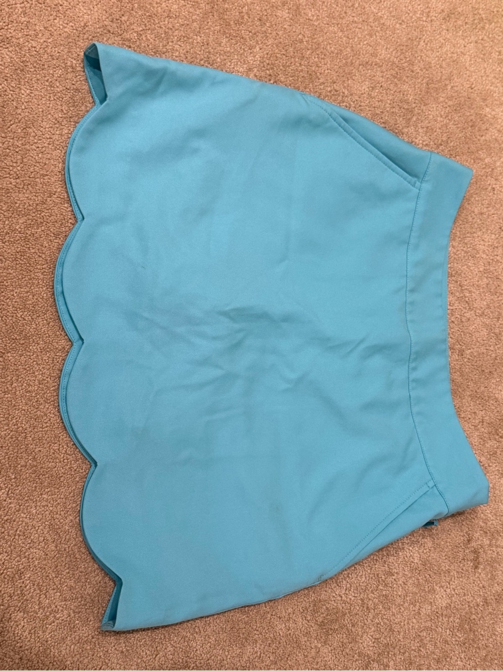 Vineyard Vines Scalloped Mini Skort in Aqua Blue